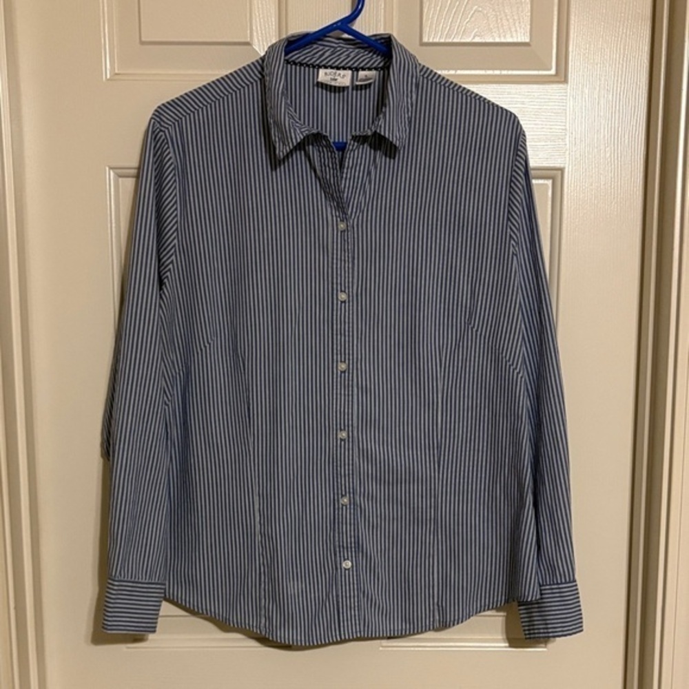 Lee Blue Striped Button Down Shirt